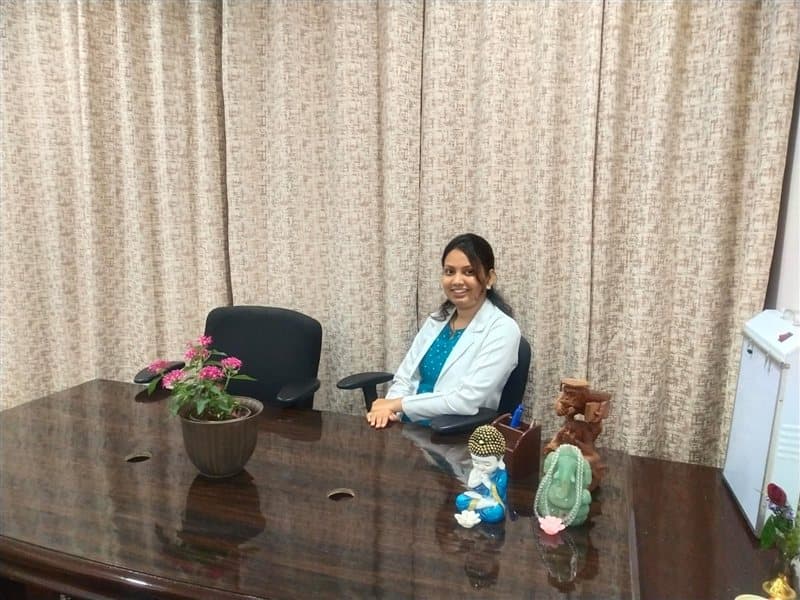 Dr. Meghana in her office